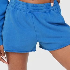 OFFLINE BY AERIE | Throw-Back Fleece Short in Cobalt Blue size Small